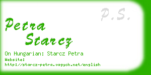 petra starcz business card